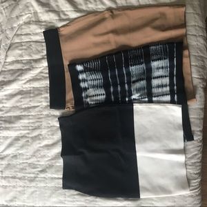 3 BCBG power bandage skirts xs/xxs